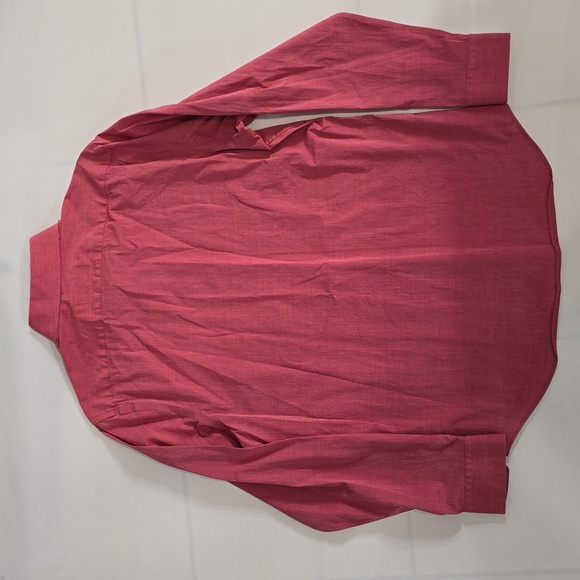 Express Modern Fit Men's Medium Red Button Down Long Sleeve Dress Shirt. - Picture 4 of 4